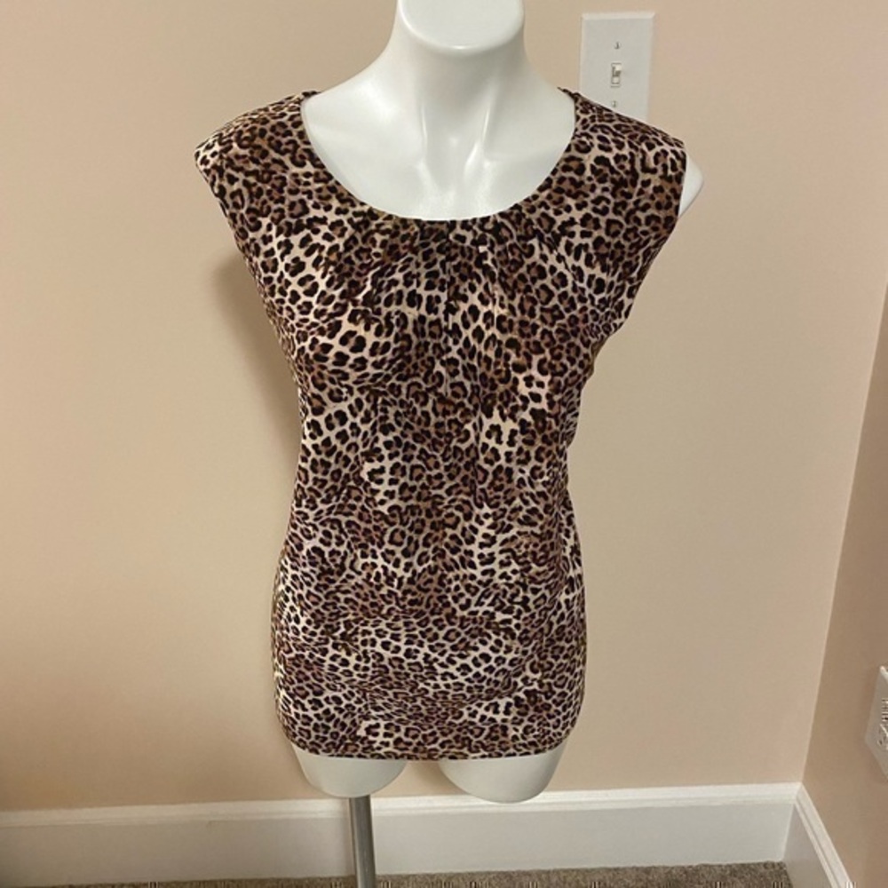Roz and Ali Leopard Print Blouse